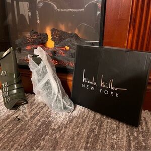 Nicole Miller Olive Green Heeled Sandals